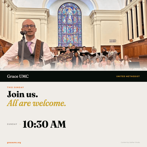 Sample church social card